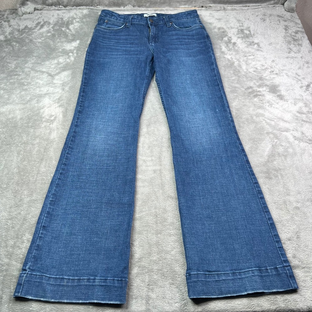 Wrangler Retro Wide Leg Jeans Womens 11x36 Blue Stretch‎ Flare Leg Trouser Denim